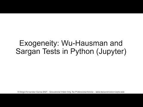 Exogeneity. Wu-Hausman and Sargan Tests in Python (Jupyter)