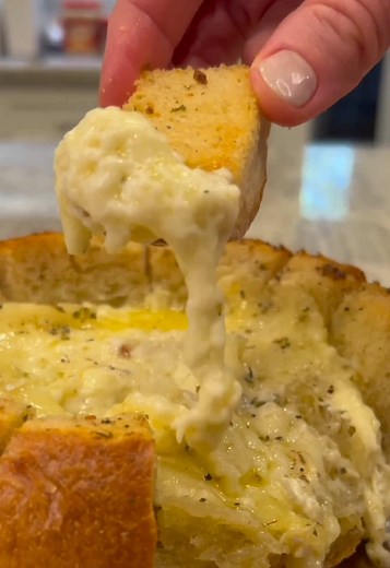 Garlic Butter Baked Brie in Sourdough Bowl Recipe