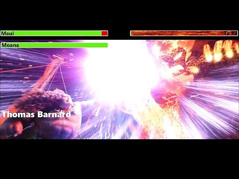 Moana (2016) Te'Ka First Battle with healthbars