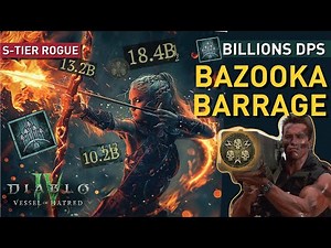 【Bazooka Barrage】blasting BILLIONS of DPS! Melts T4 Bosses & EZ Pit 90+ | Victimize Rogue #diablo4