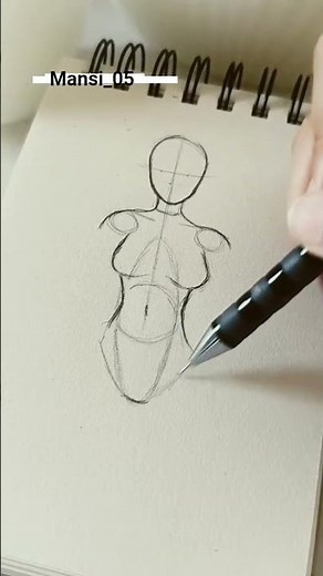 How to Draw a Girl’s Body Step by Step 👗✨ Easy Anatomy Tutorial for Beginners