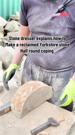 How to Make Reclaimed Yorkshire Stone Half Round Coping