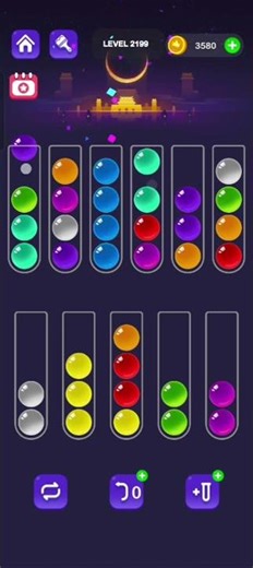 Ball Sort Master Level 2199 #ballsortmaster #ballsortmastersolution #puzzlegame #gaming #games