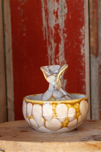 Ceramic Tabletop Fountain | Handmade Pottery Water Fountain | Zen Home Decor - Etsy