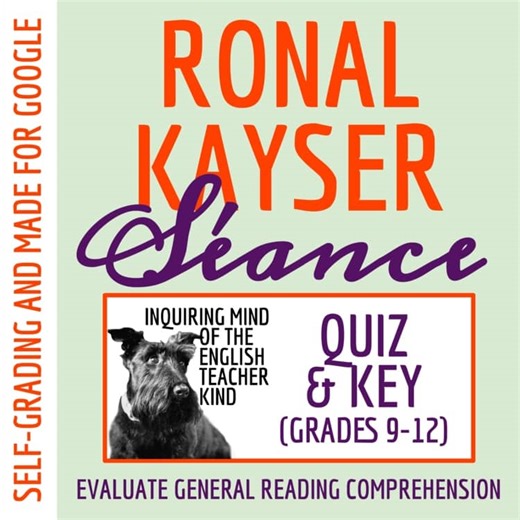 "The Seance" Self-Grading Quiz | Halloween Story with Comprehension Questions