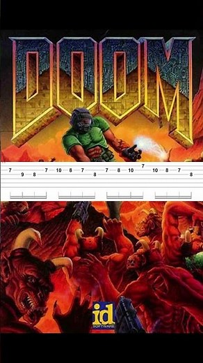 E1M1 (At Doom's Gate) - DOOM Guitar Cover - (With Tabs) #metal #metalguitarcover #guitar