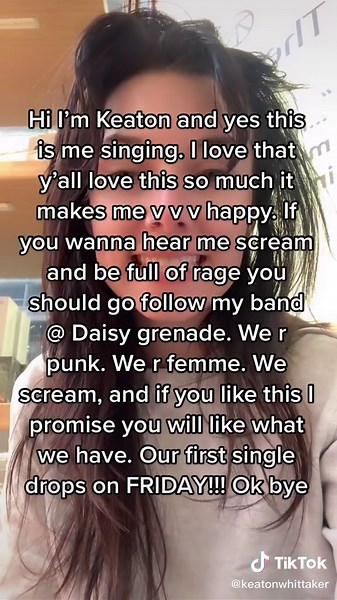 Keaton Whittaker Singing - Daisy Grenade Band Announcement