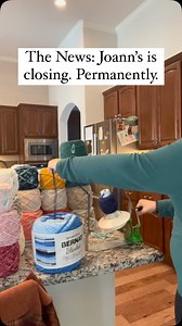 Taking all my yarn out and re-caking it with my new yarn winder. Need room for all this yarn I’m going to be buying as I say bye to my bestie @joann_stores 😭 The best yarn winder is linked in my highlights and bio! It holds a WHOLE skein of @bernatyarn blanket yarn!! And makes it super tiny. Definitely worth it. #joannfabrics #yarn #yarnwinder #crochet #bernat | Hook and Harvest Creations