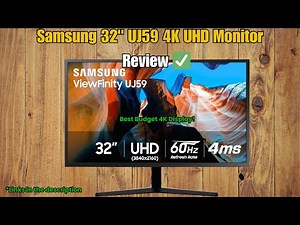 Samsung 32" UJ59 4K UHD Monitor Review 2025 | Stunning 4K, AMD FreeSync, Best Budget 4K Display!