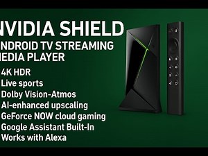 NVIDIA SHIELD Android TV Streaming Media Player; 4K HDR, live sports, DolbyVision-Atmos, AI-enhanced