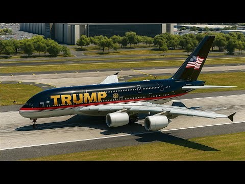 Unbelievable Moment! Trump’s Private Airbus A380 Lands at Tampa Airport