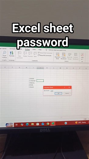 Excel sheet password...#excel #password