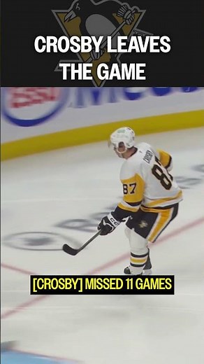 Sidney Crosby leaves the game early