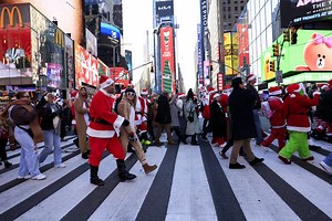 Arrival of Numerals ‘2025’ in Times Square