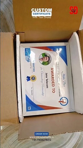 Make custom certificates with our brand sdcustomgift #ytshorts #photoframe