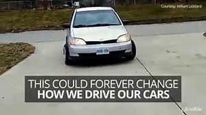This car has wonder wheels that makes it move sideways and it looks crazy! | Scroll