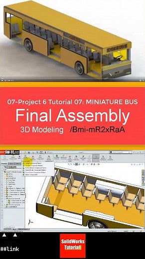 7- SolidWorks| Bus |:Final Assembly #3d #solidworks #tutorial #cad #drawing #engineering #automobile