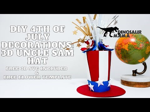 DIY 4th of July: Create Uncle Sam's Hat with Free SVG File 🇺🇸 | Paper Crafting with Me!