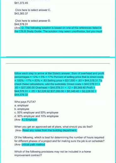 CSLB Law Business Set 1 Questions Answers Updated Solution latest video
