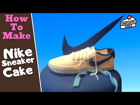 Nike Sneaker Cake Tutorial - How to Make a Sport Shoe Cake Topper -Tennis Shoe