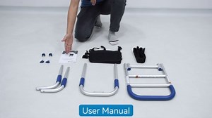 Bed Rails for Elderly Adults Safety, Height Adjustable Bed Assist Rail for Seniors with Storage Organizer and Non-Slip Handle, Bedside Fall Prevent Grab Bar