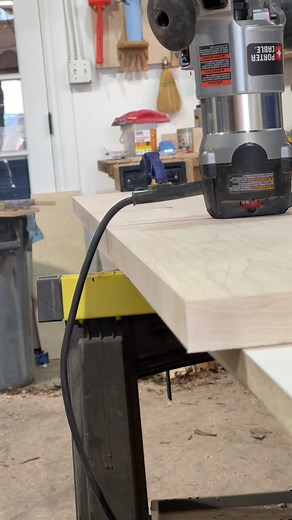 Rounding over a headboard edge, easy with the right bit. #woodworking #routerbit #reels #woodshop #furnituremaker | Boundary Fog Furniture