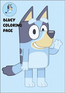 Bluey Printable Coloring Page - Etsy Australia