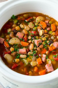 Slow Cooker Ham and Bean Soup