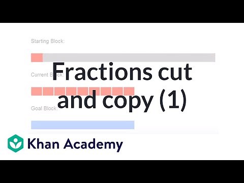 Fractions cut and copy 1 exercise