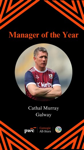 ⚡Drive. Direction. Dedication.⚡ A huge congratulations to Cathal Murray, named PwC Camogie Manager of the Year! 👏 A manager who guided Galway with vision and determination, Cathal brought out the very best in the Galway Camogie team and left a mark on this season that won’t be forgotten. | Camogie