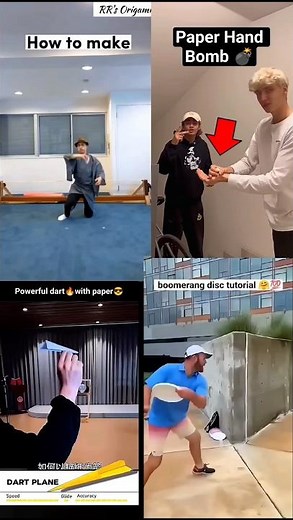 4 amazing paper craft ✈️😱 #diy #papercrafts #homemadepapercraft