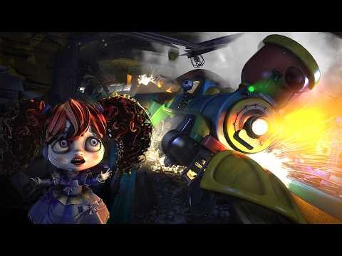 Poppy Playtime Train Crash Animation