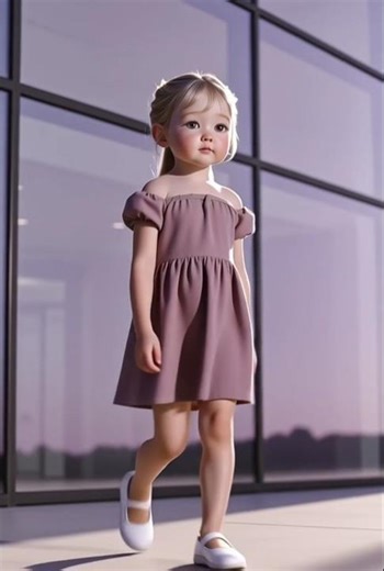 ⭐ “Cute AI Kid Model ✨ 8 Outfits, 1 Short! 👗🌟”