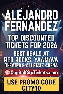 Top Discounted Tickets for Alejandro Fernandez 2026 #city10 #concerttickets