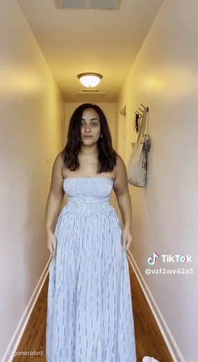 Stylish Blue and White Striped Maxi Dress Review