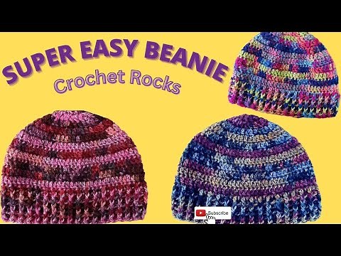 How to Crochet my Super Easy Aran Beanie Hat | Crochet Rocks