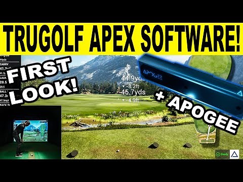 TRUGOLF APEX GOLF SIMULATOR SOFTWARE! First Look using APOGEE Golf Launch Monitor!