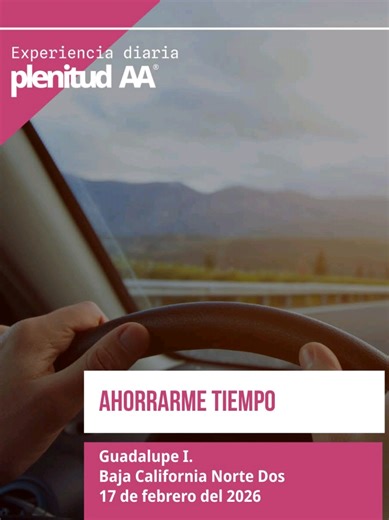 *Cita diaria de Grapevine, 17 de febrero* ```«Lo que implica seguir todo el programa de AA, tal y como nos lo transmitieron los primeros miembros de AA, no es la perspectiva de convertirnos en una especie de santurrones repulsivos. Es la amenaza de estar verdaderamente vivos, conscientes y tal vez incluso extasiados».``` _«La amenaza de los Doce Pasos», Vermont, octubre de 1965, AA Grapevine._
