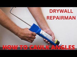 How to caulk angles like a pro - secret to caulk tight clean angle works with wood trim technique