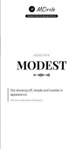 Learn English: What is Modest? | Vocabulary Shorts
