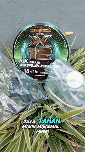 Brabus X12 senar PE free gunting dan shock leader #senarpancing #pancingonline #bloodbrabus