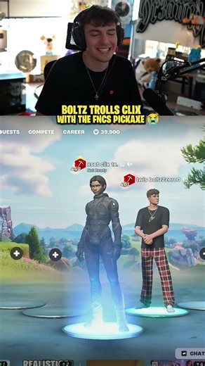 BOLTZ trolls CLIX with the FNCS PICKAXE 😭