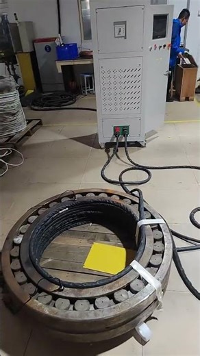 How do we use mdedium frequency induction heater to install huge bearing?