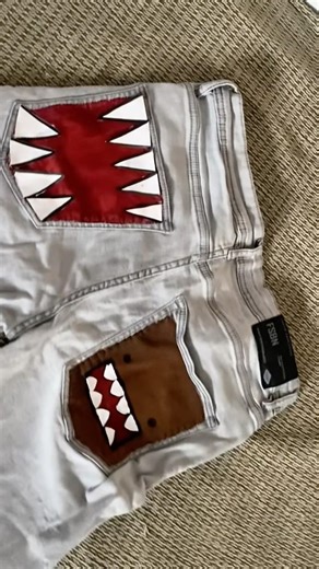 🥹😍 DIY Domo Jeans Pockets 🧸🦷 Cute Craft Tutorial ✨ #diy #craftideas