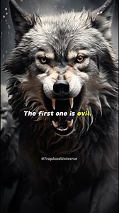 There are two wolves fighting inside all of us. The first one is evil. The second one is good. Which one will win? The one you feed. Where focus goes, energy flows. 🦁 @troplanduniverse #focus #art #digitalart #digitalartwork #motivation #tattoodesign #inspiration ##lion #midjourney | Tropland Universe by Josh Gottsegen