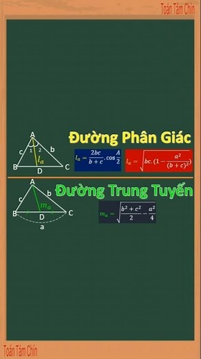 Formulas for calculating the length of the angle bisector and median.