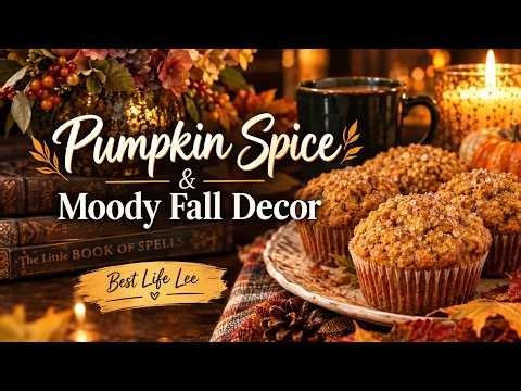 All the Fall Feels 🍂 Easy Pumpkin Spice Muffins + Moody Fall Decor Ideas