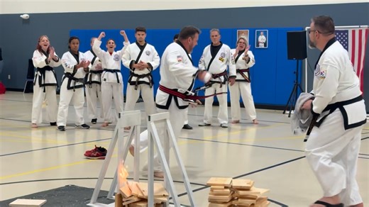 6.7K views · 139 reactions | This was a lot of fun! I never attempted 7 boards until my last event as Regional Director! | Central Florida Tang Soo Do | Facebook