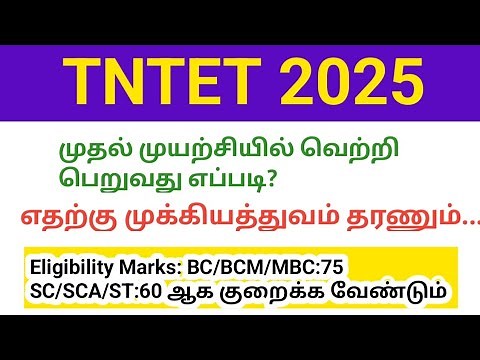 TNTET 2025 First Attempt Success/ How to prepare tips/ Paper 1& 2/ syllabus