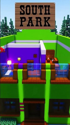Build Cartman's House 🚸 #minecraft #southpark #minecraftbuilding